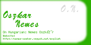 oszkar nemes business card